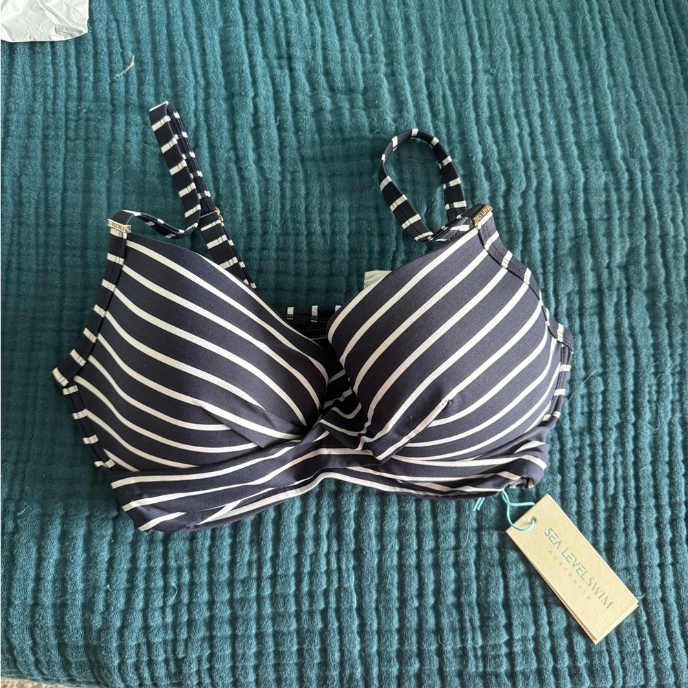 Sea Level Swim Striped Bikini Top